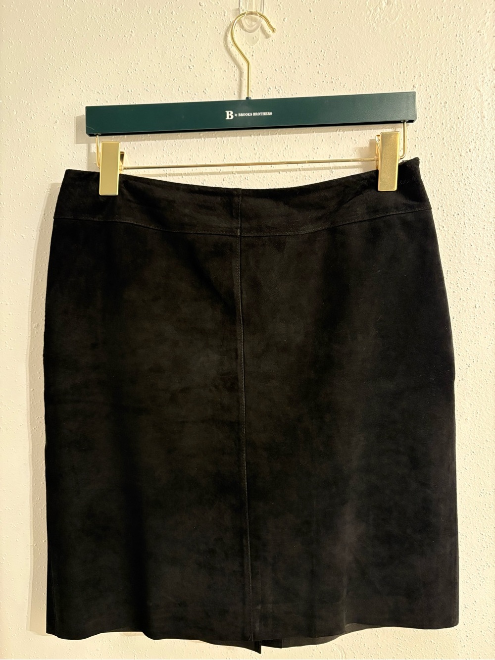 Express Black Vintage Suede Pencil Skirt
